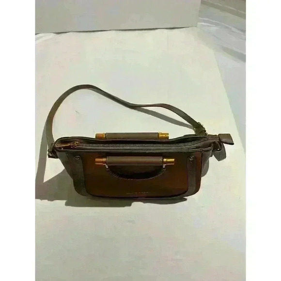 Marc New York Riveted Leather Tan Domed Bag Crossbody Work School Buckle - Picture 8 of 16